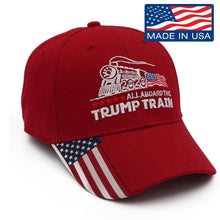 Load image into Gallery viewer, President Trump Train USA Flag Hat
